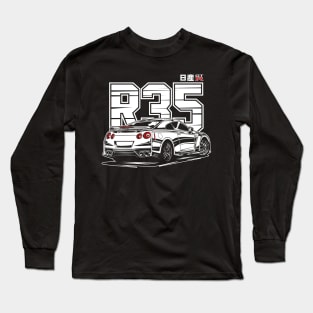 GTR R35 (White Print) Long Sleeve T-Shirt